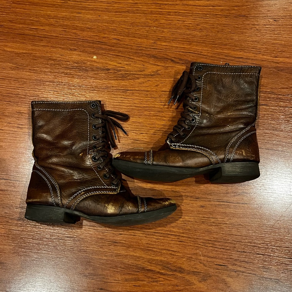 Steve Madden Brown Combat Boots
